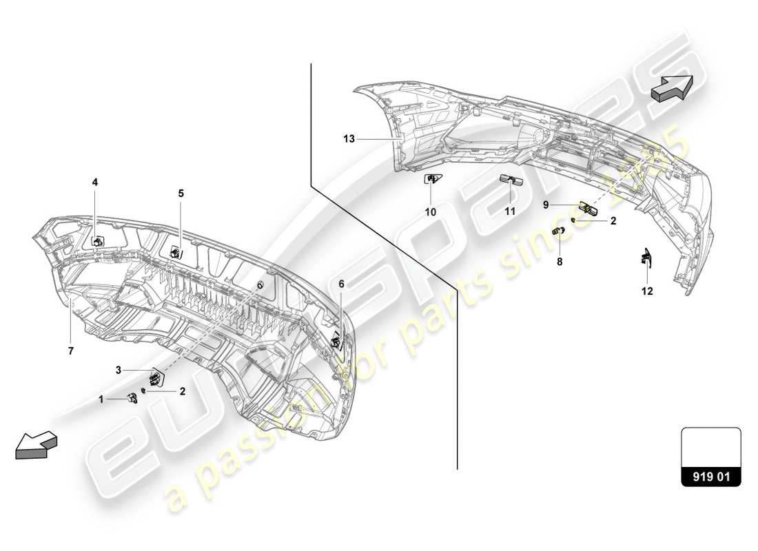 a part diagram from the lamborghini lp610-4 spyder (2018) parts catalogue