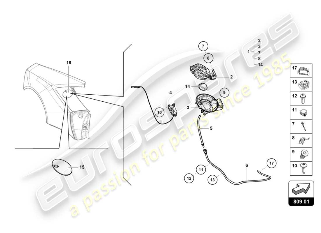 a part diagram from the lamborghini lp610-4 avio (2017) parts catalogue