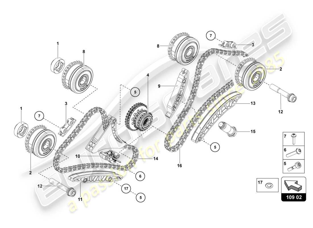 a part diagram from the lamborghini aventador lp700-4 parts catalogue
