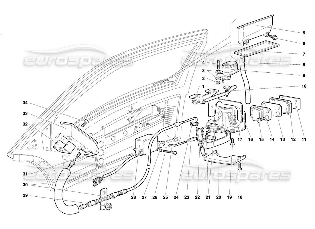 a part diagram from the lamborghini diablo parts catalogue