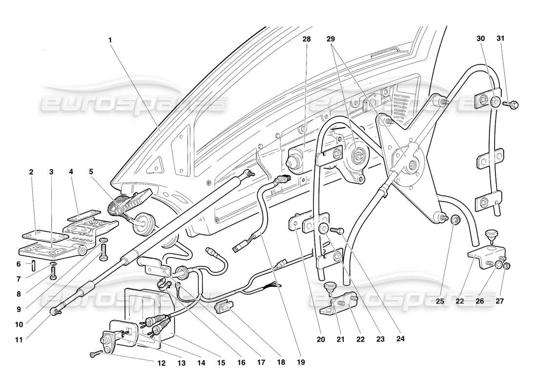 a part diagram from the lamborghini diablo parts catalogue