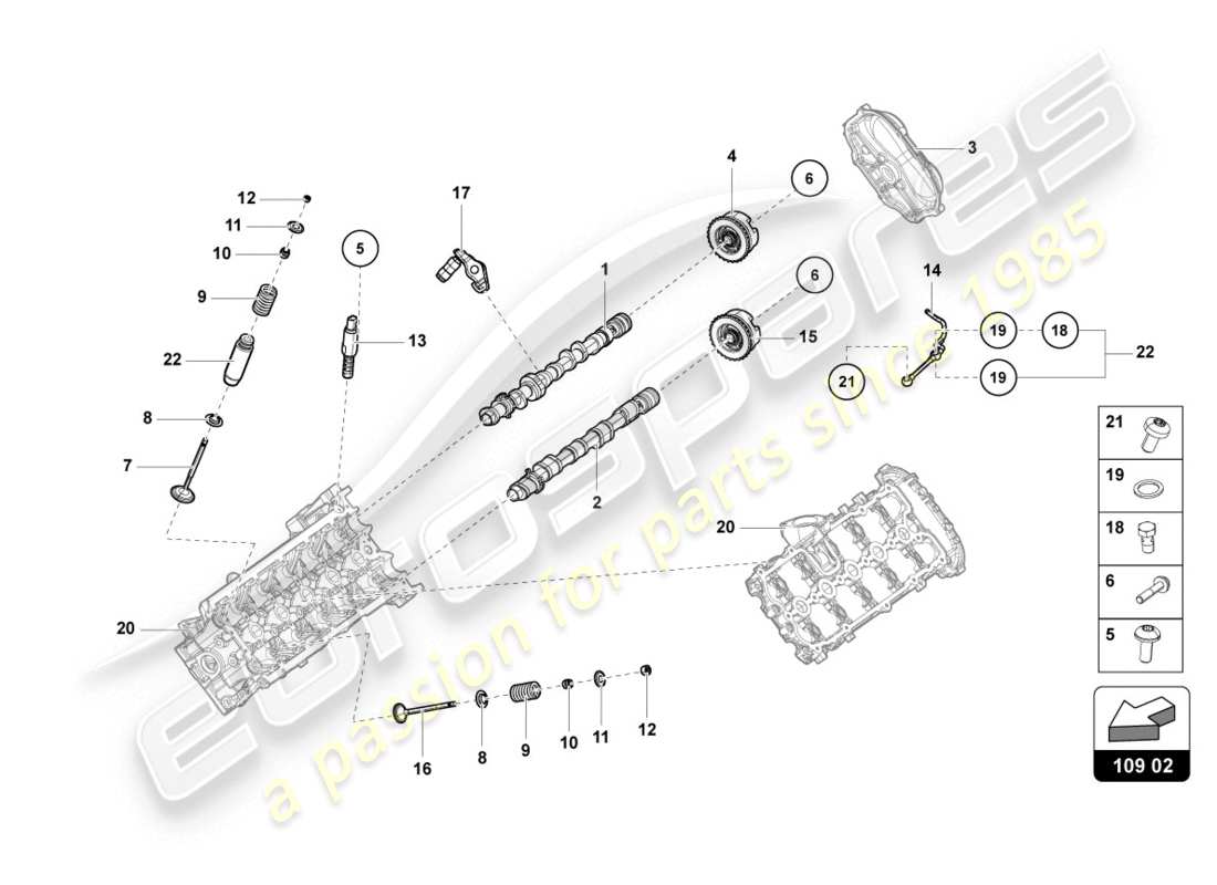 a part diagram from the Lamborghini Evo Coupe (2020) parts catalogue
