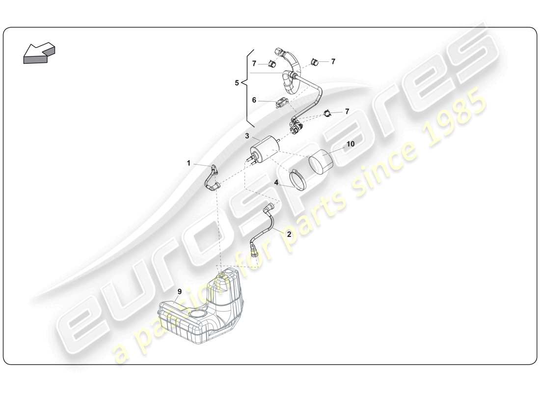 a part diagram from the lamborghini gallardo parts catalogue