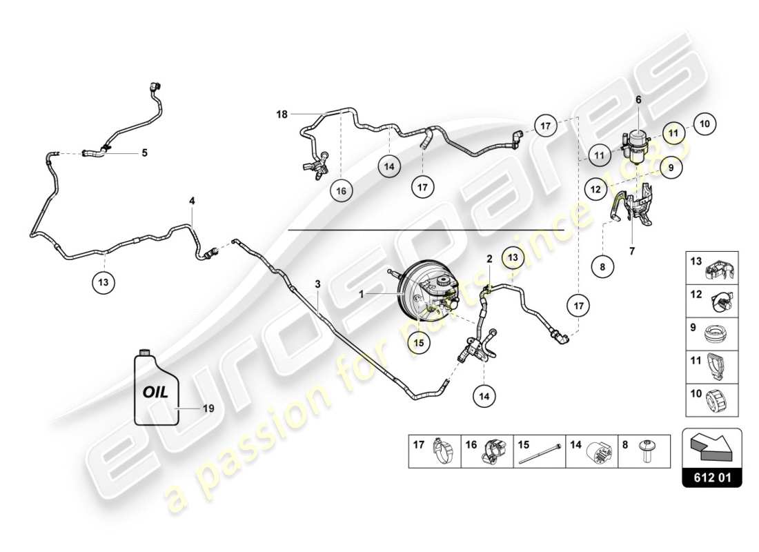 a part diagram from the lamborghini huracan lp600 parts catalogue