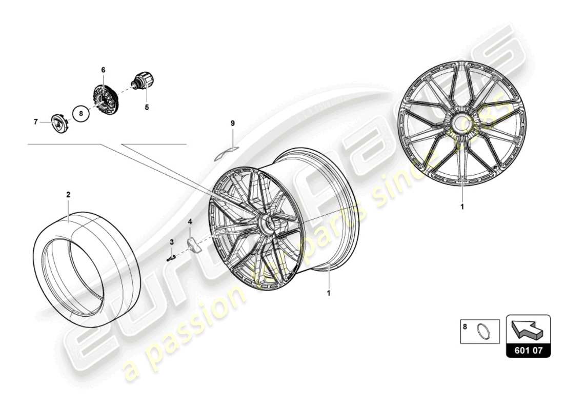 a part diagram from the lamborghini sian parts catalogue