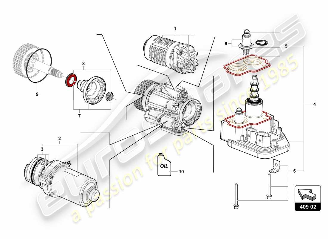 a part diagram from the lamborghini centenario coupe (2017) parts catalogue