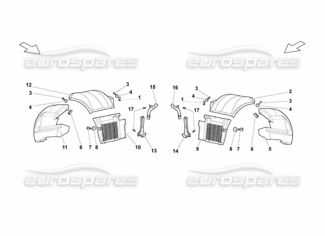 a part diagram from the Lamborghini Murcielago LP670 parts catalogue
