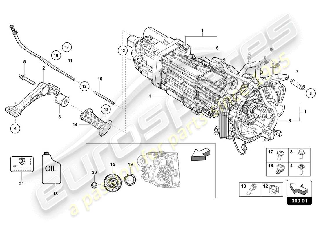 a part diagram from the lamborghini lp740-4 s coupe (2019) parts catalogue
