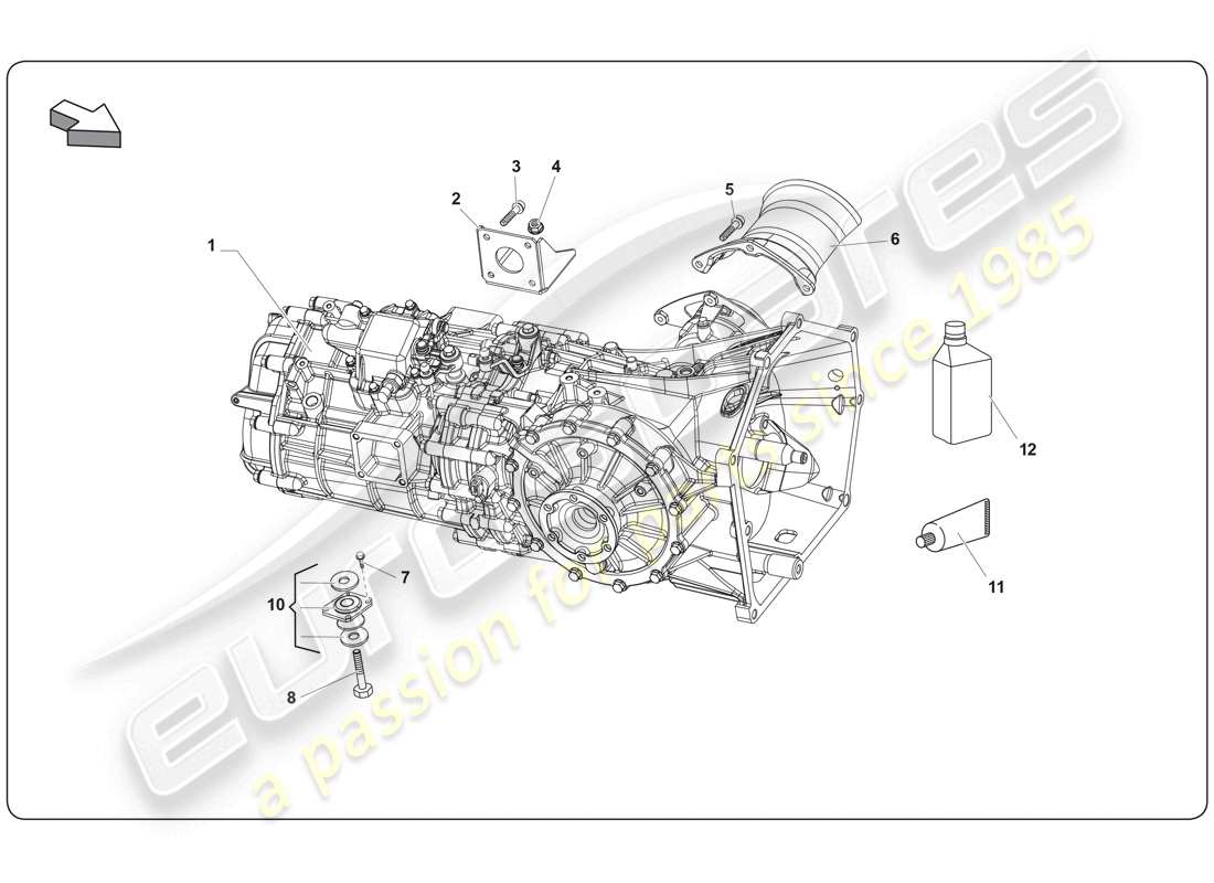 a part diagram from the Lamborghini Super Trofeo (2009-2014) parts catalogue