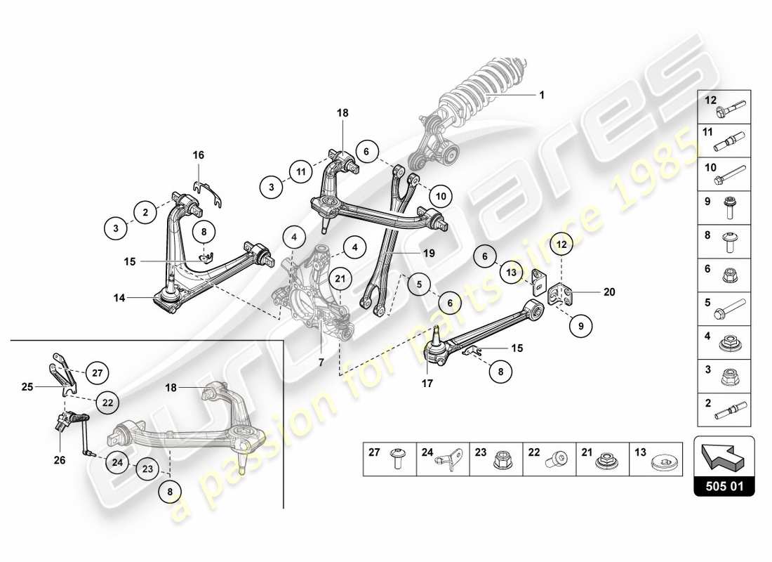 lamborghini 2012 (lp700-4 coupe)) suspension rear part diagram