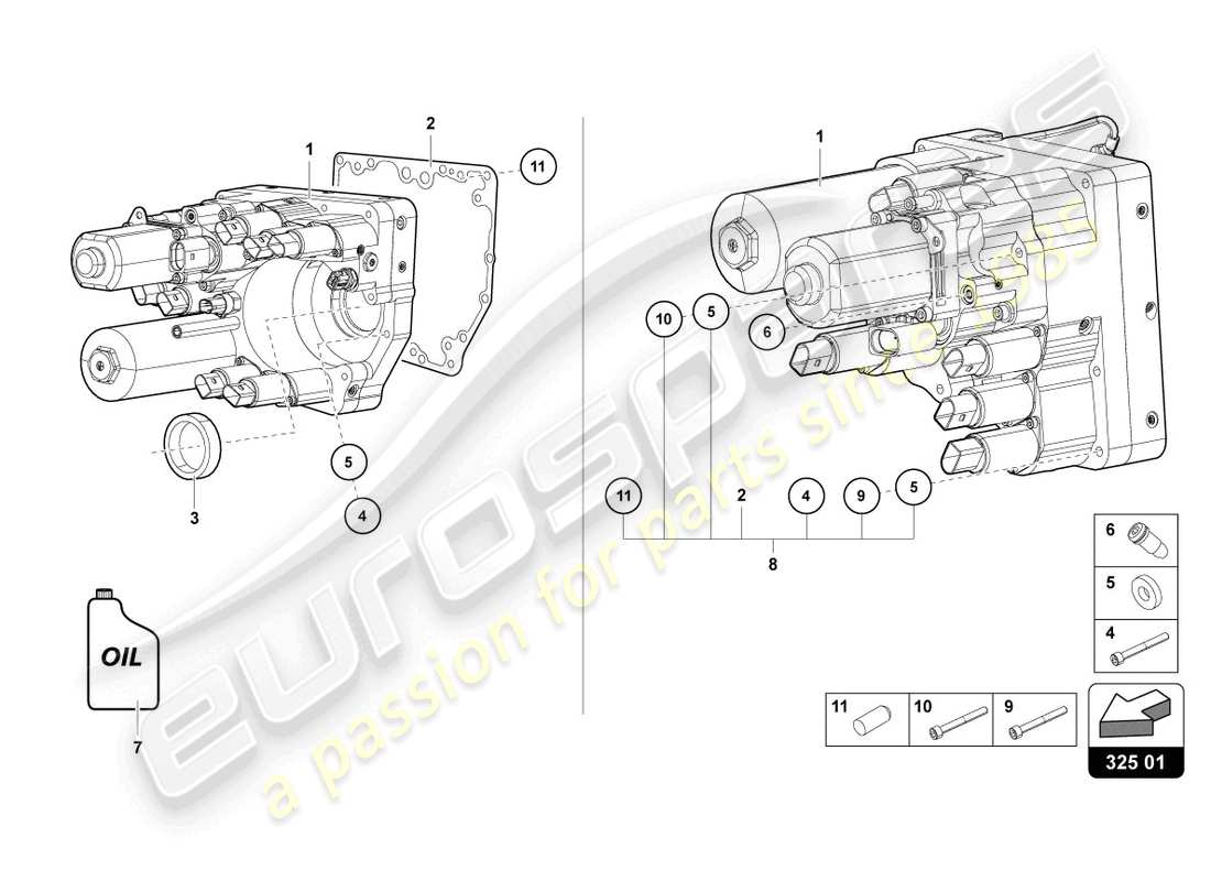 lamborghini lp740-4 s roadster (2021) hydraulics control unit part diagram