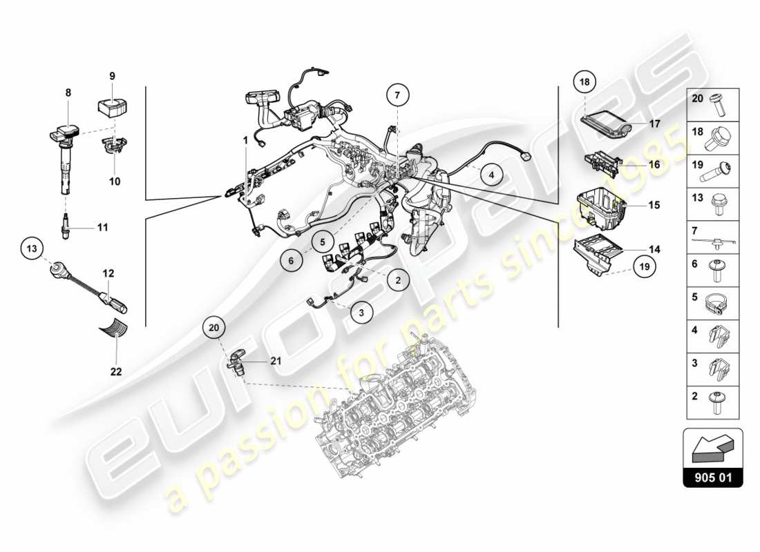 lamborghini 2015 (lp600-4 zhong coupe) ignition system part diagram