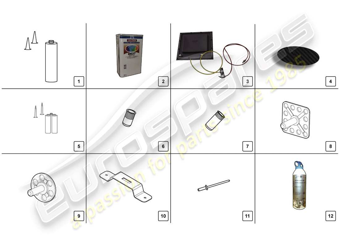lamborghini lp720-4 coupe 50 (2014) repair set parts diagram