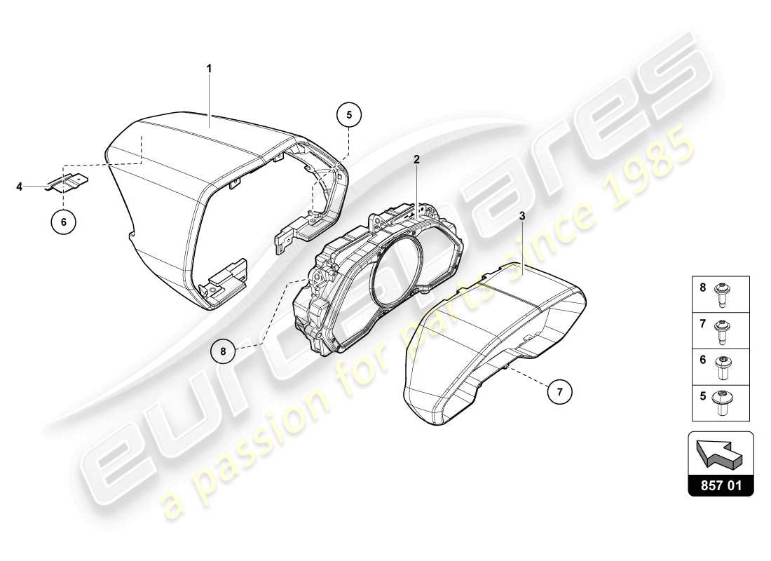 lamborghini lp720-4 coupe 50 (2014) combi-instrument parts diagram