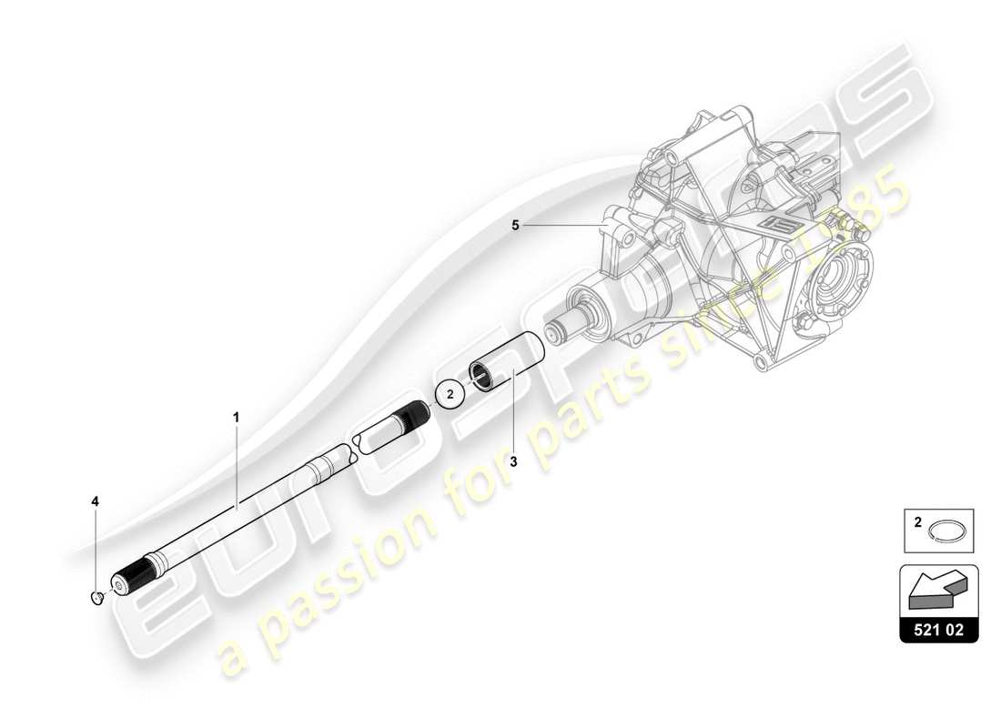 lamborghini centenario coupe (2017) input shaft parts diagram