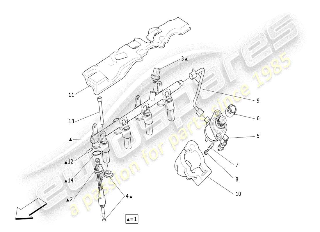 maserati ghibli (2021) fuel pumps and connection lines part diagram