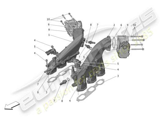 a part diagram from the maserati mc20 parts catalogue