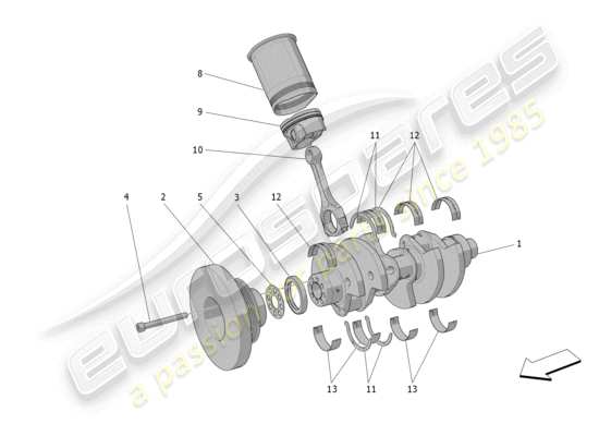 a part diagram from the maserati grecale parts catalogue