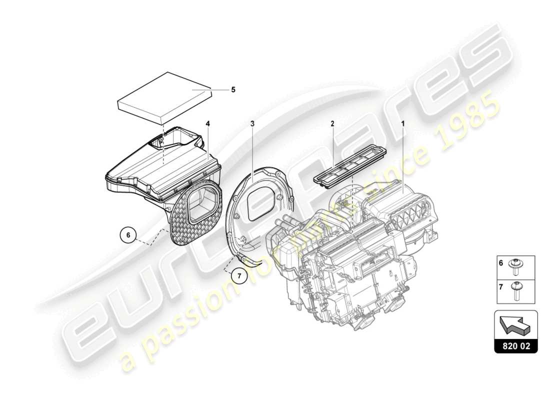 lamborghini 2017 (lp700-4 coupe) air conditioning part diagram