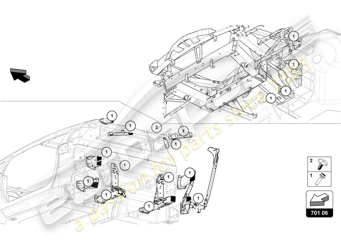 lamborghini lp700-4 roadster (2014) fasteners parts diagram