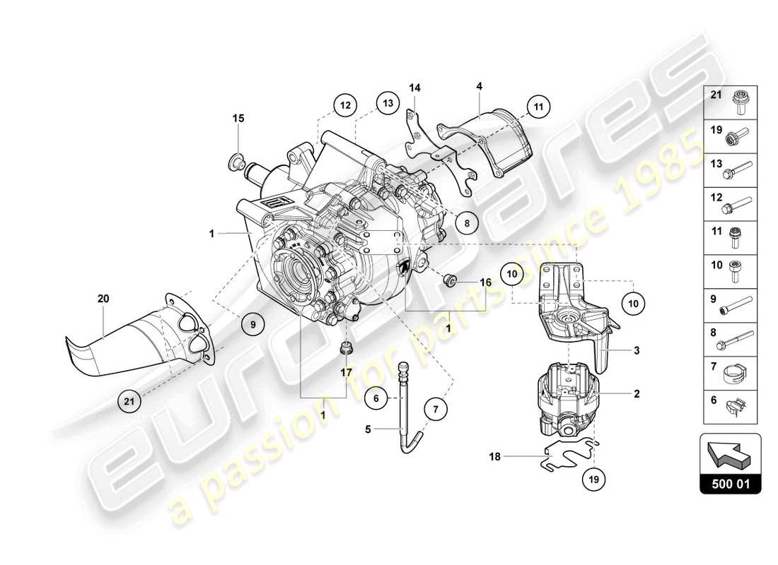 lamborghini 2021 (lp770-4 svj roadster) differential rear part diagram