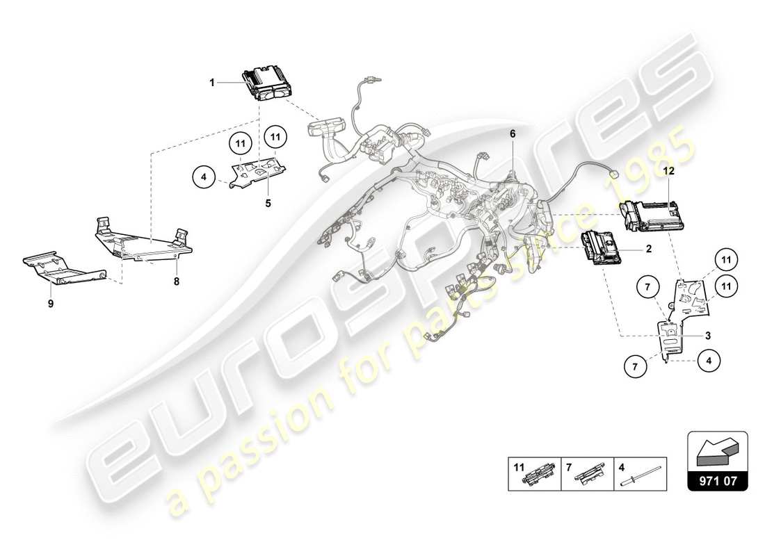 a part diagram from the lamborghini huracan lp600 parts catalogue