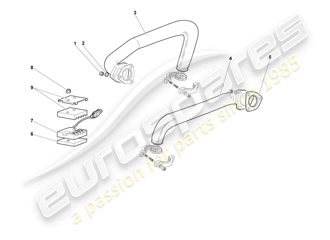 a part diagram from the lamborghini murcielago coupe (2006) parts catalogue