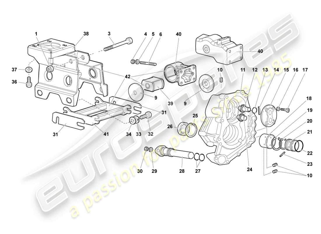 a part diagram from the lamborghini murcielago parts catalogue