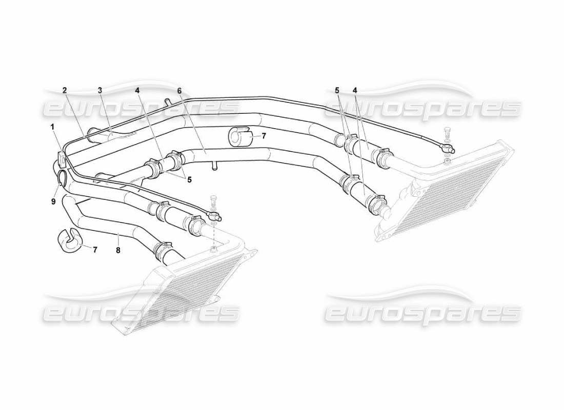 a part diagram from the lamborghini murcielago lp670 parts catalogue