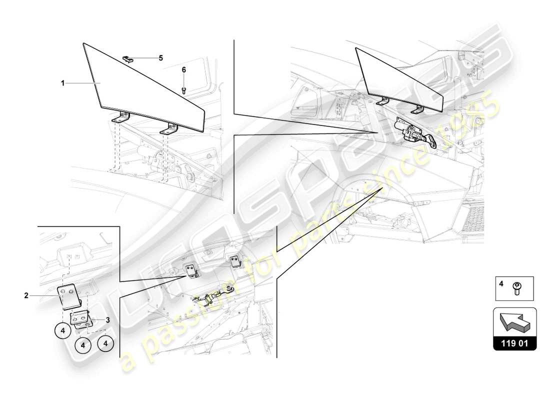 lamborghini 2013 (lp700-4 roadster) air control flap part diagram