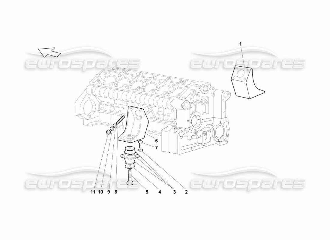 a part diagram from the lamborghini murcielago lp670 parts catalogue