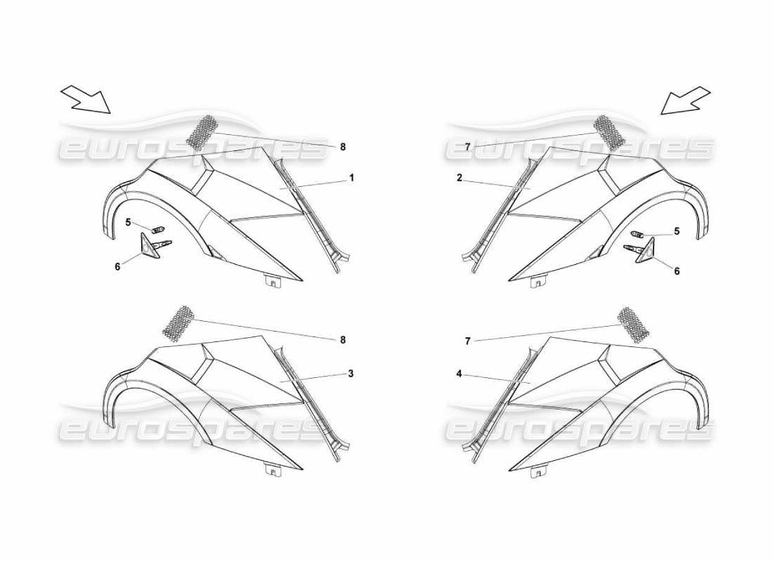 a part diagram from the Lamborghini Murcielago LP670 parts catalogue