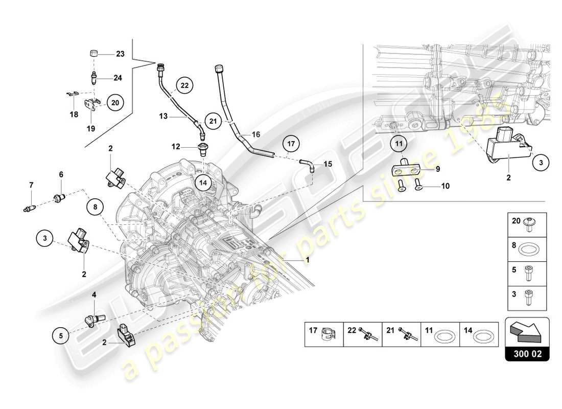 lamborghini lp740-4 s roadster (2021) sensors part diagram