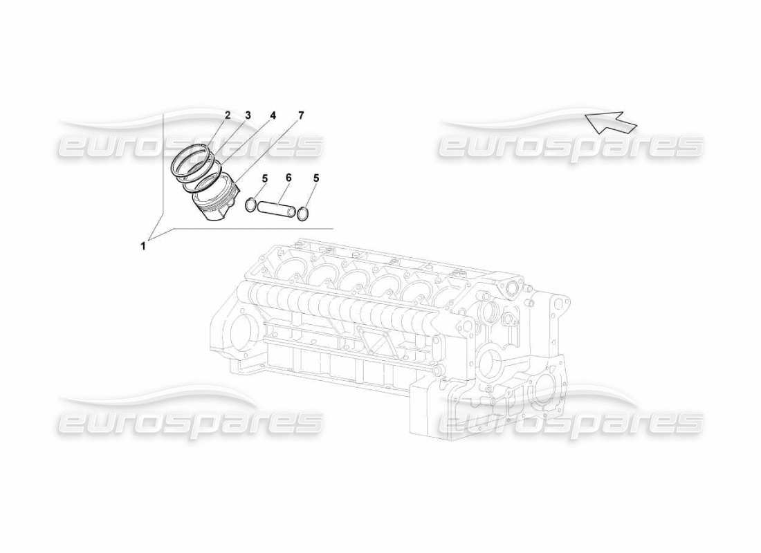 a part diagram from the lamborghini murcielago parts catalogue