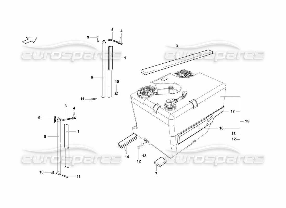a part diagram from the Lamborghini Murcielago LP670 parts catalogue