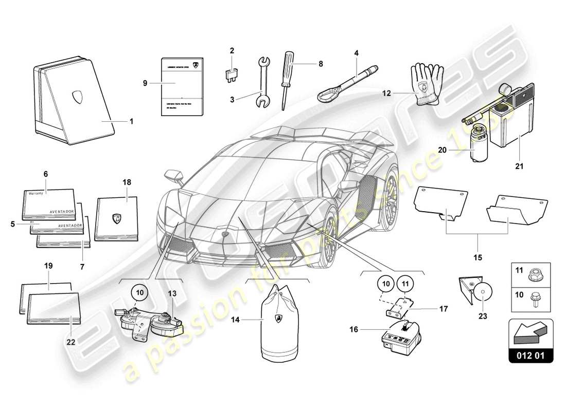 lamborghini 2015 (lp720-4 roadster 50) vehicle tools part diagram