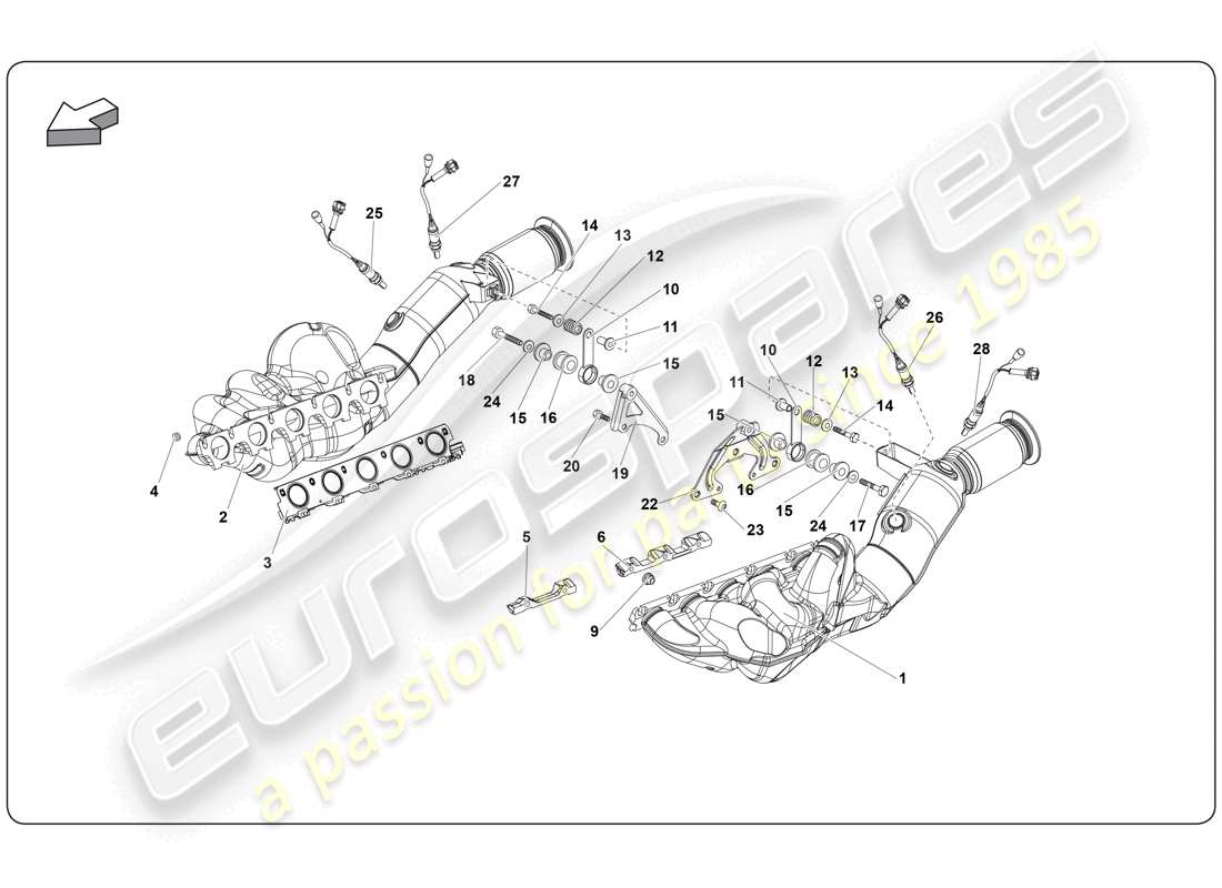 a part diagram from the Lamborghini Super Trofeo (2009-2014) parts catalogue