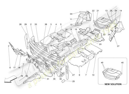 a part diagram from the maserati levante (2020) parts catalogue