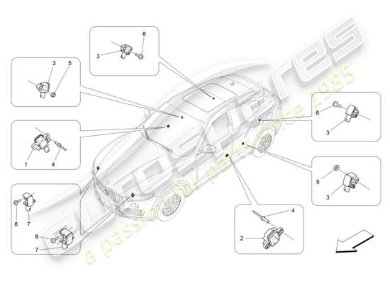 a part diagram from the maserati levante parts catalogue