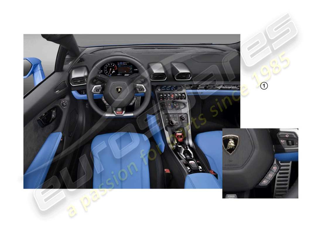 lamborghini accessories (lp610-4 spider) installation kit part diagram
