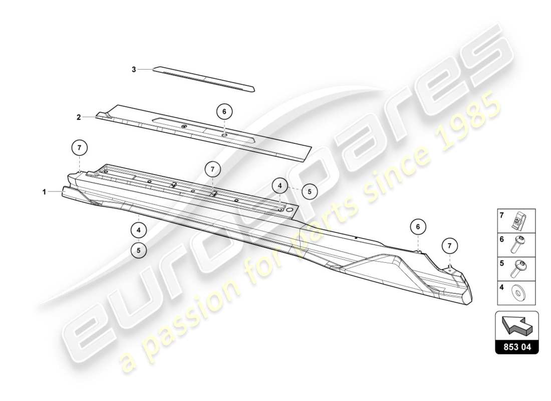 lamborghini centenario coupe (2017) lower external side member for wheel housing parts diagram