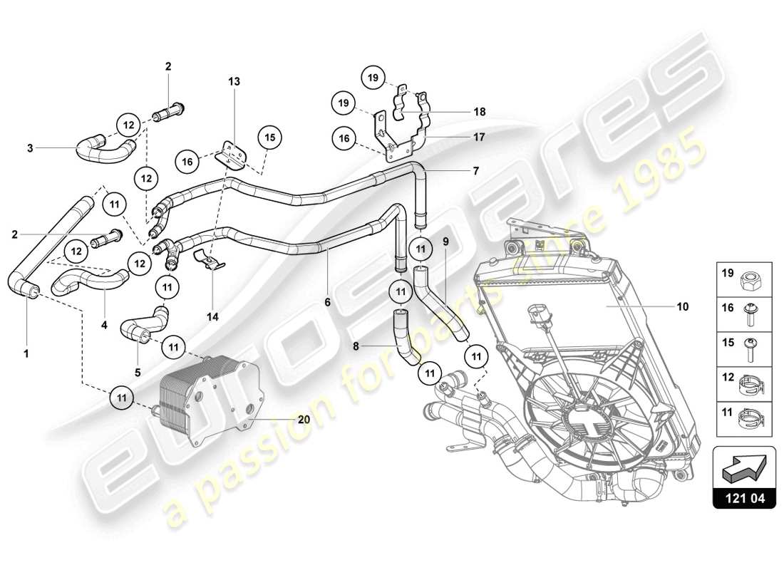 lamborghini 2014 (lp720-4 coupe 50) cooling system part diagram