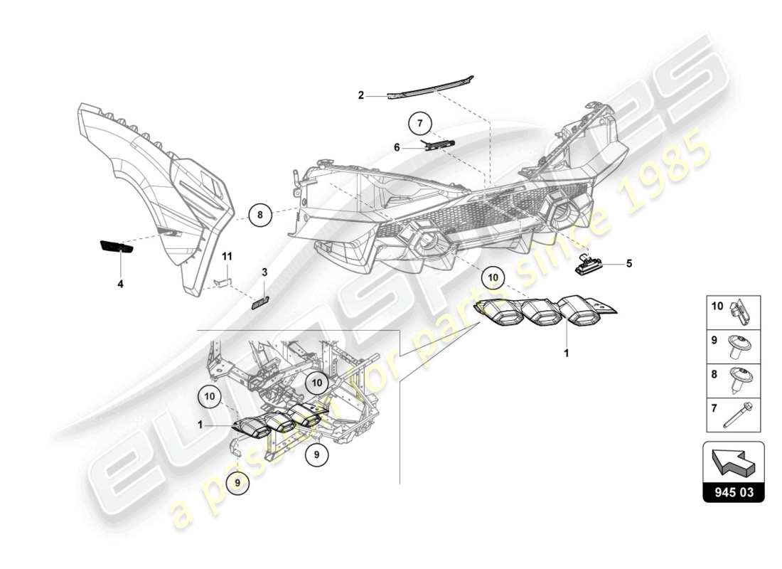 part diagram containing part number 3sd945703