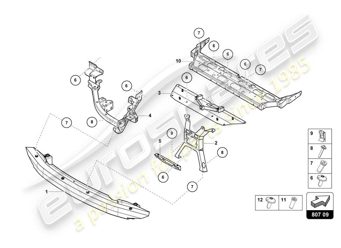 a part diagram from the lamborghini huracan performante parts catalogue