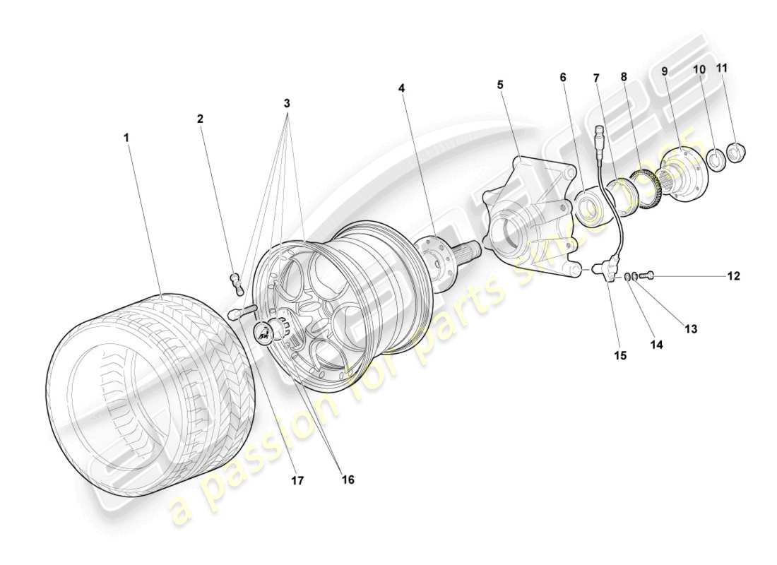 a part diagram from the lamborghini murcielago parts catalogue