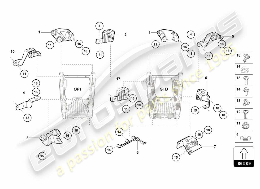 lamborghini 2019 (performante coupe) securing parts for engine part diagram
