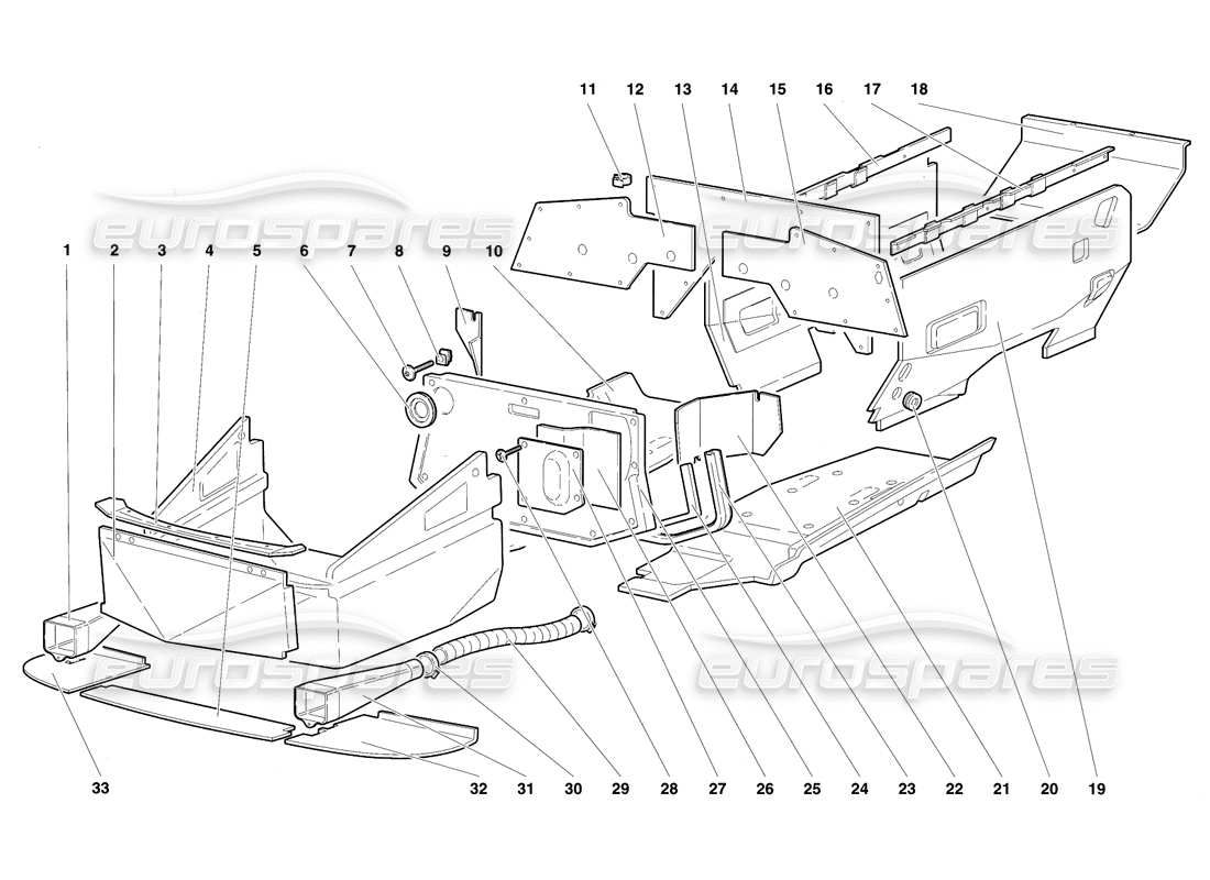 a part diagram from the lamborghini diablo parts catalogue