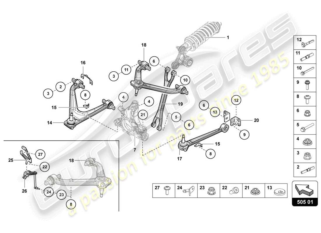 lamborghini 2014 (lp720-4 coupe 50) suspension part diagram
