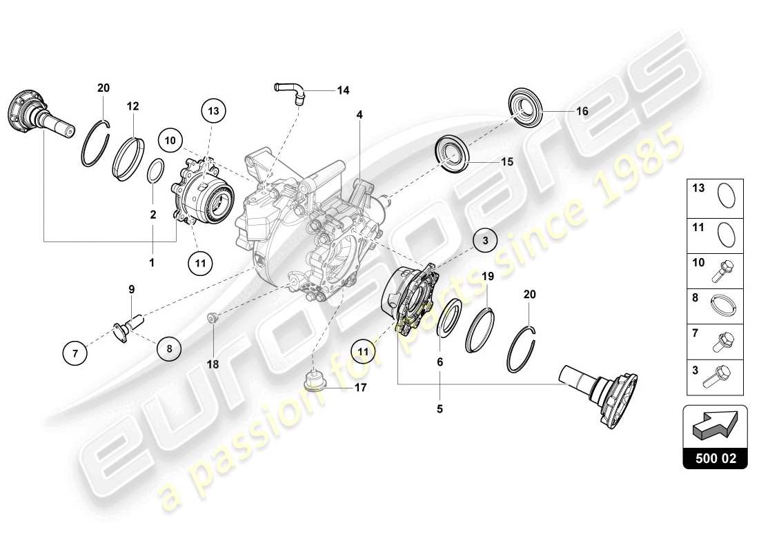 lamborghini lp720-4 coupe 50 (2014) housing for differential parts diagram