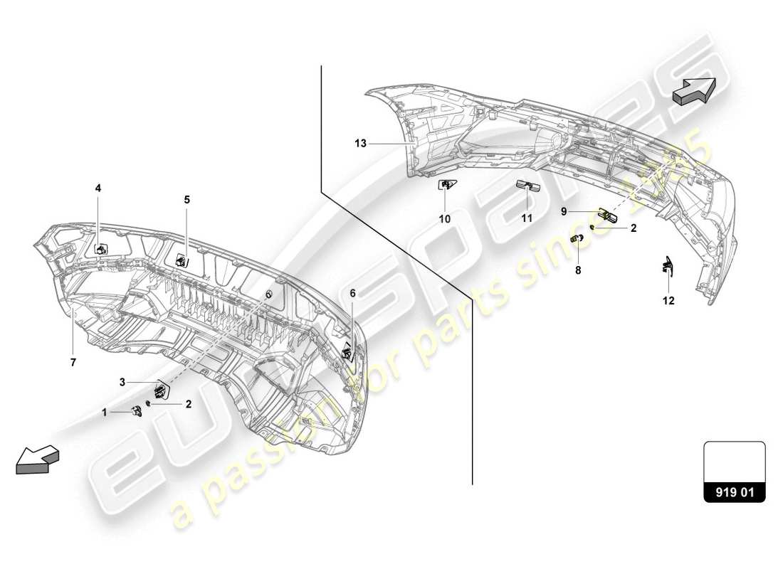 a part diagram from the lamborghini lp610-4 coupe (2017) parts catalogue